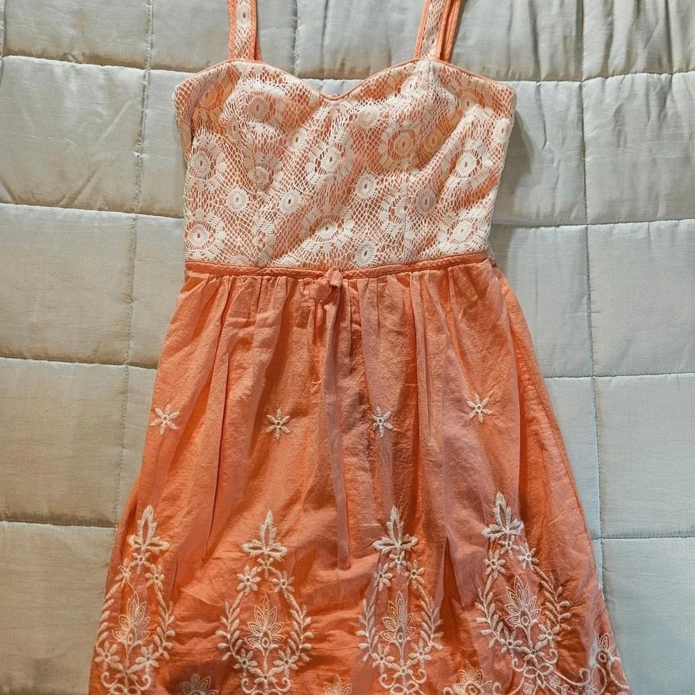 cotton dress empire waist OP with Built-in Bra Pads Invoice # 1504570 Chiffon Ruffle Hem Off-the-Shoulder The additional fee will COLOR:#5057-04